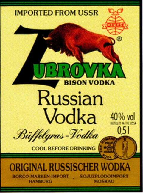 ZUBROVKA Logo (DPMA, 28.06.1991)