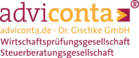 adviconta adviconta.de Dr. Gischke GmbH Wirtschaftsprüfungsgesellschaft Steuerberatungsgesellschaft Logo (DPMA, 03.12.2012)