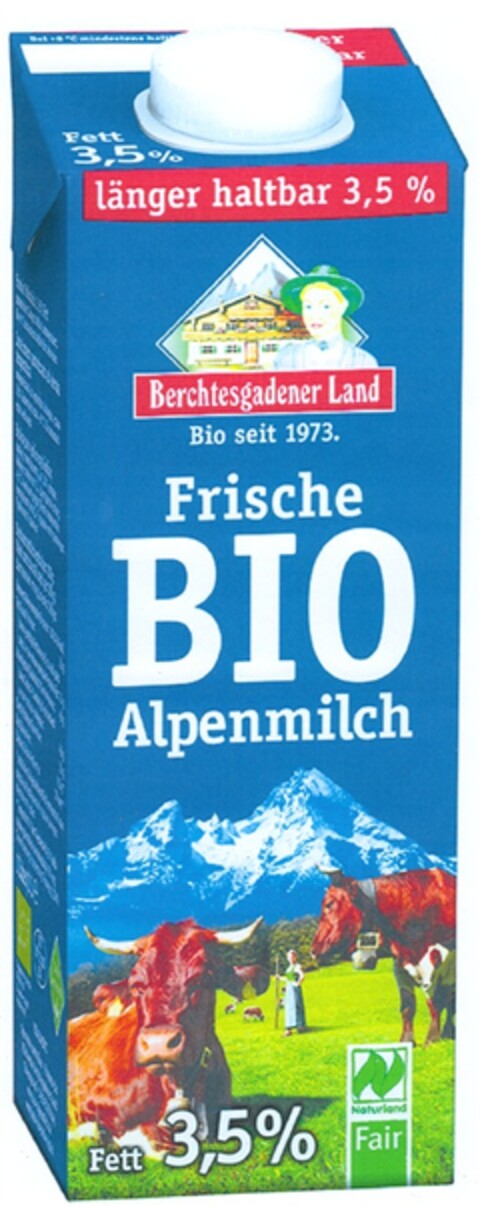 Berchtesgadener Land Frische BIO Alpenmilch Logo (DPMA, 31.07.2013)