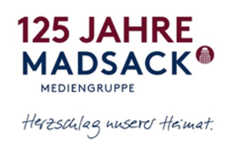 125 JAHRE MADSACK MEDIENGRUPPE Herzschlag unserer Heimat. Logo (DPMA, 11.01.2018)