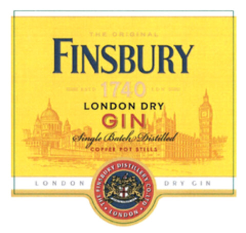 FINSBURY LONDON DRY GIN Single Batch Distilled Logo (DPMA, 07/20/2021)