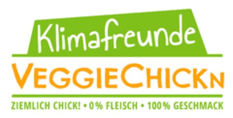 Klimafreunde VEGGIECHICKN ZIEMLICH CHICK! · 0% FLEISCH · 100% GESCHMACK Logo (DPMA, 12/14/2021)