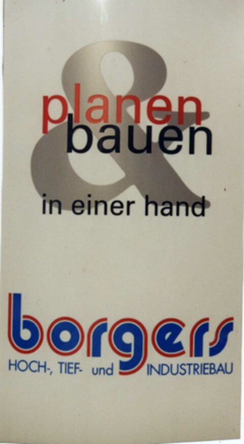 planen & bauen in einer hand borgers Logo (DPMA, 12.07.2002)