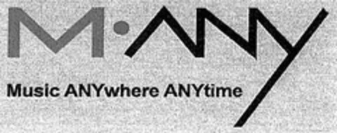 MANY Music ANYwhere ANYtime Logo (DPMA, 12.02.2003)