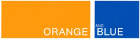 ORANGE AND BLUE Logo (DPMA, 03/20/2003)