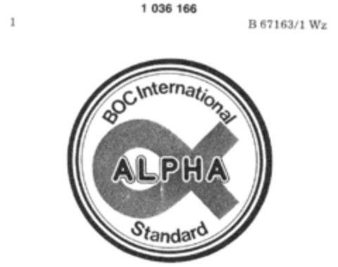 ALPHA BOC International Standard Logo (DPMA, 19.12.1980)