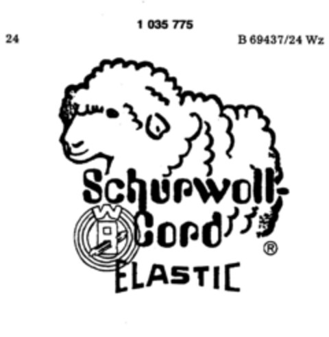 Schurwoll-Cord ELASTIC Logo (DPMA, 12/18/1981)
