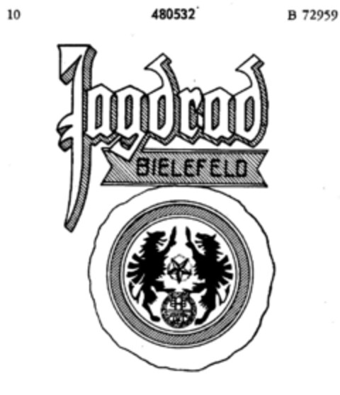 Jagdrad BIELEFELD Logo (DPMA, 08/05/1935)