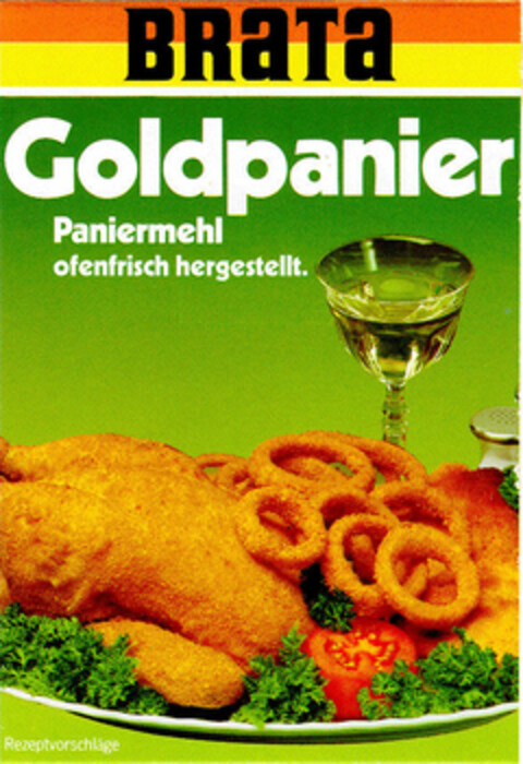 BRATA Goldpanier Paniermehl ofenfrisch hergestellt. Logo (DPMA, 03/12/1988)