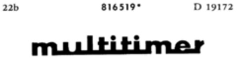 multitimer Logo (DPMA, 02.12.1965)