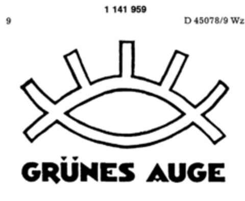 GRÜNES AUGE Logo (DPMA, 23.08.1988)