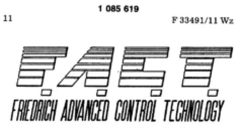 F.A.C.T. FRIEDRICH ADVANCED CONTROL TECHNOLOGY Logo (DPMA, 28.03.1985)