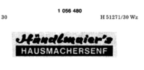 Händlmaier`s HAUSMACHERSENF Logo (DPMA, 03.05.1983)