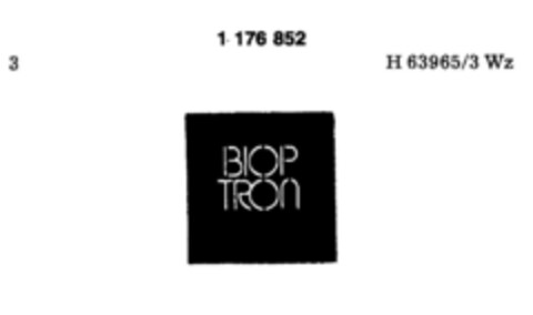 BIOP TRON Logo (DPMA, 08/06/1990)