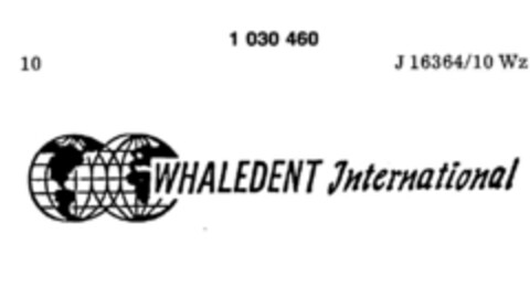 WHALEDENT International Logo (DPMA, 29.10.1980)