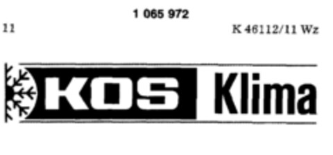 KOS Klima Logo (DPMA, 23.08.1983)