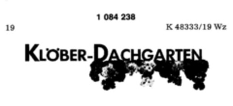 KLÖBER-DACHGARTEN Logo (DPMA, 26.04.1985)