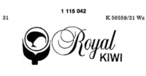 Royal KIWI Logo (DPMA, 24.11.1986)