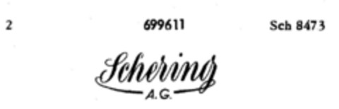 Schering A.G. Logo (DPMA, 11.04.1956)
