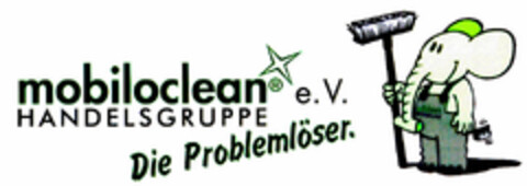 mobiloclean HANDELSGRUPPE e.V. Die Problemlöser. Logo (DPMA, 09/18/2001)