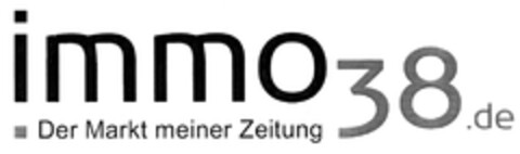 immo38.de · Der Markt meiner Zeitung Logo (DPMA, 24.08.2011)