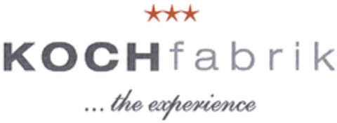 KOCHfabrik ...the experience Logo (DPMA, 20.01.2015)