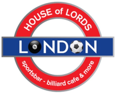 LONDON - HOUSE of LORDS sportsbar - billiard cafe & more Logo (DPMA, 12/21/2017)