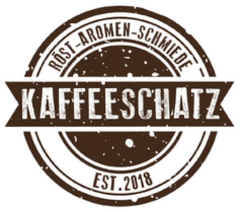 KAFFEESCHATZ RÖST-AROMEN-SCHMIEDE EST.2018 Logo (DPMA, 27.05.2019)