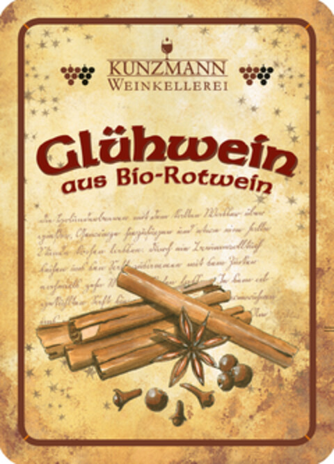 KUNZMANN WEINKELLEREI Glühwein aus Bio-Rotwein Logo (DPMA, 10/26/2022)