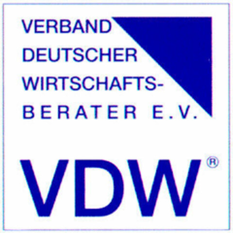 VERBAND DEUTSCHER WIRTSCHAFTS-BERATER E.V. VDW Logo (DPMA, 12.05.1995)