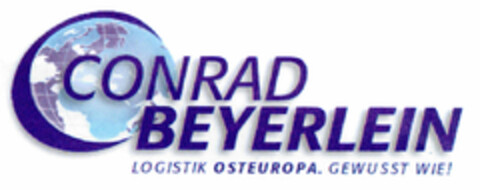 CONRAD BEYERLEIN LOGISTIK OSTEUROPA. GEWUSST WIE! Logo (DPMA, 22.04.1999)