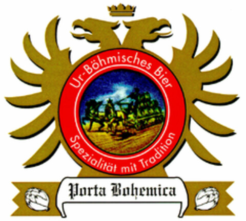 Ur-Böhmisches Bier Spezialität mit Tradition Logo (DPMA, 01.12.1999)