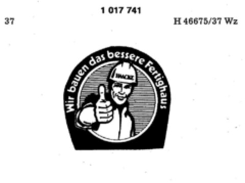 HAACKE Wir bauen das bessere Fertighaus Logo (DPMA, 10/18/1979)