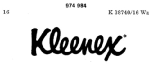 Kleenex Logo (DPMA, 05.08.1977)