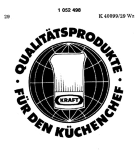 KRAFT QUALITÄTSPRODUKTE FÜR DEN KÜCHENCHEF Logo (DPMA, 15.12.1978)