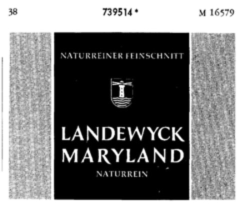 LANDEWYCK MARYLAND NATURREIN Logo (DPMA, 02.07.1960)