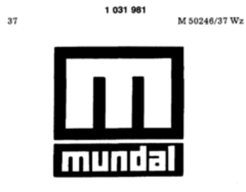 m mundal Logo (DPMA, 26.08.1981)