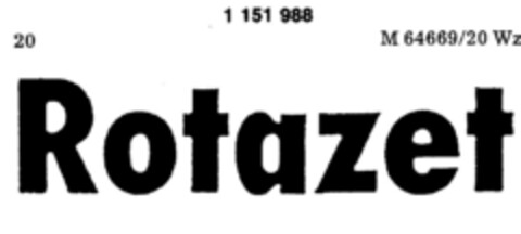 Rotazet Logo (DPMA, 03.03.1989)