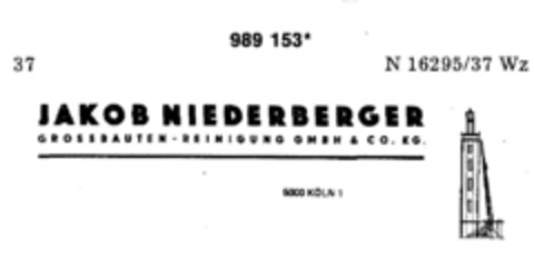 JAKOB NIEDERBERGER Logo (DPMA, 02.04.1979)