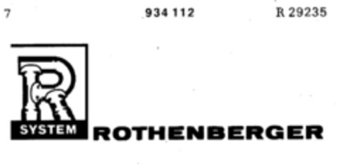 SYSTEM ROTHENBERGER Logo (DPMA, 18.09.1972)