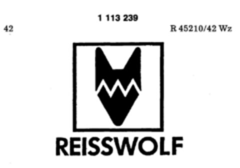 REISSWOLF Logo (DPMA, 14.03.1987)