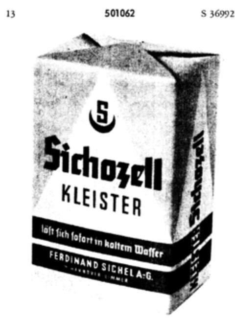 Sichozell KLEISTER Logo (DPMA, 12/21/1937)