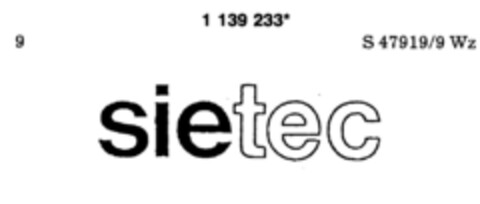 sietec Logo (DPMA, 14.02.1989)