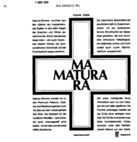 MATURA Logo (DPMA, 20.08.1981)