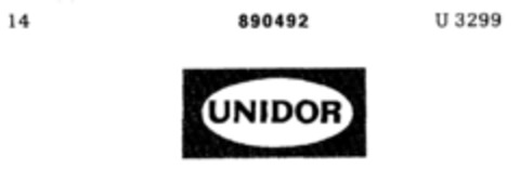 UNIDOR Logo (DPMA, 18.03.1970)