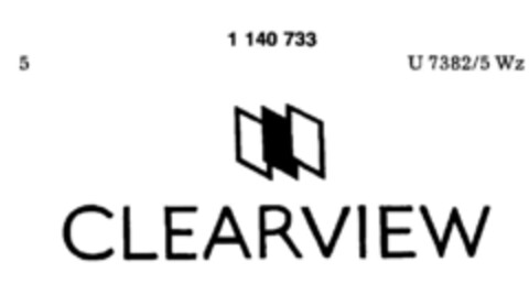 CLEARVIEW Logo (DPMA, 11/10/1988)