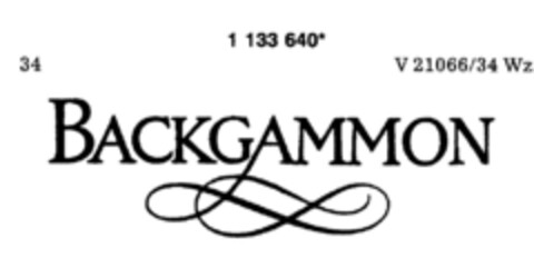 BACKGAMMON Logo (DPMA, 11/22/1988)