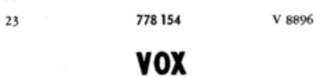 VOX Logo (DPMA, 13.10.1962)