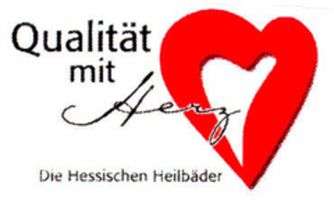 Qualität mit Herz Die Hessischen Heilbäder Logo (DPMA, 07/19/2001)