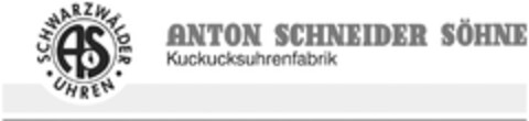 SCHWARZWÄLDER · UHREN · AS ANTON SCHNEIDER SÖHNE Kuckucksuhrenfabrik Logo (DPMA, 09.07.2013)